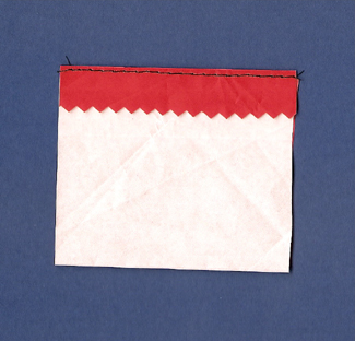 turn raw edge and stitch on folded edge.