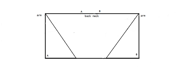 Triangle shrug layout