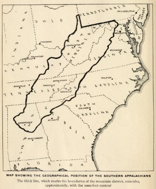 Map of the Southern Appalachians